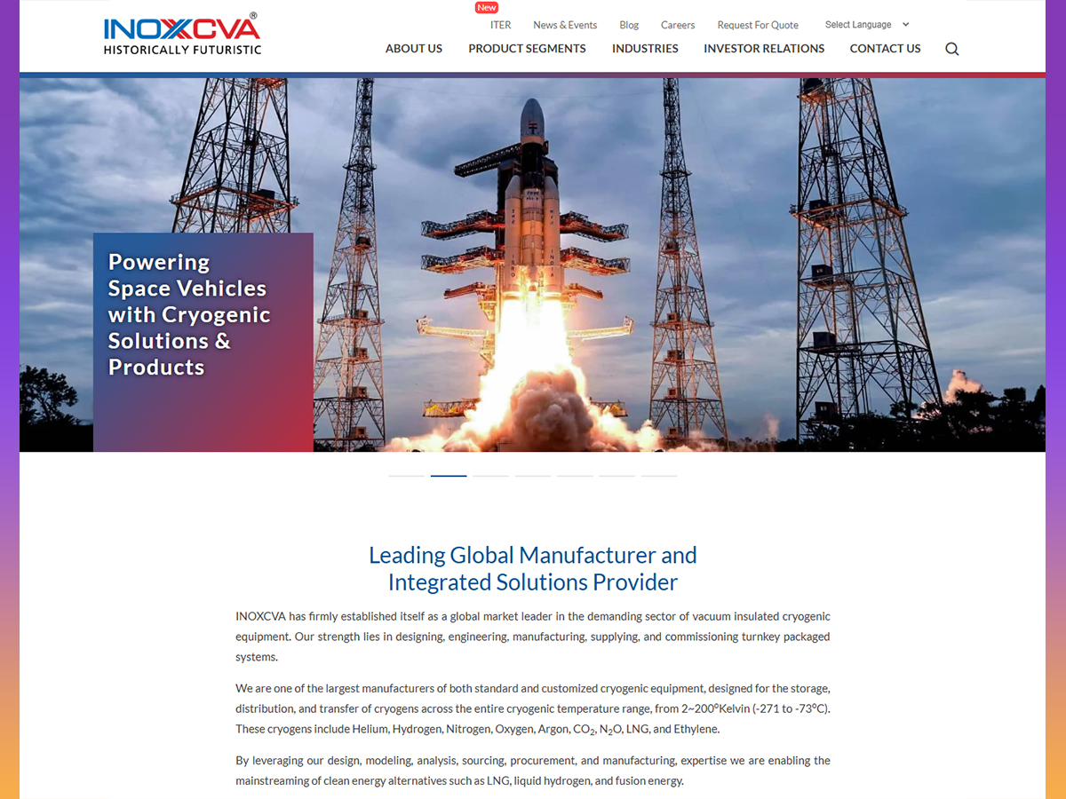 INOXCVA engineering website project