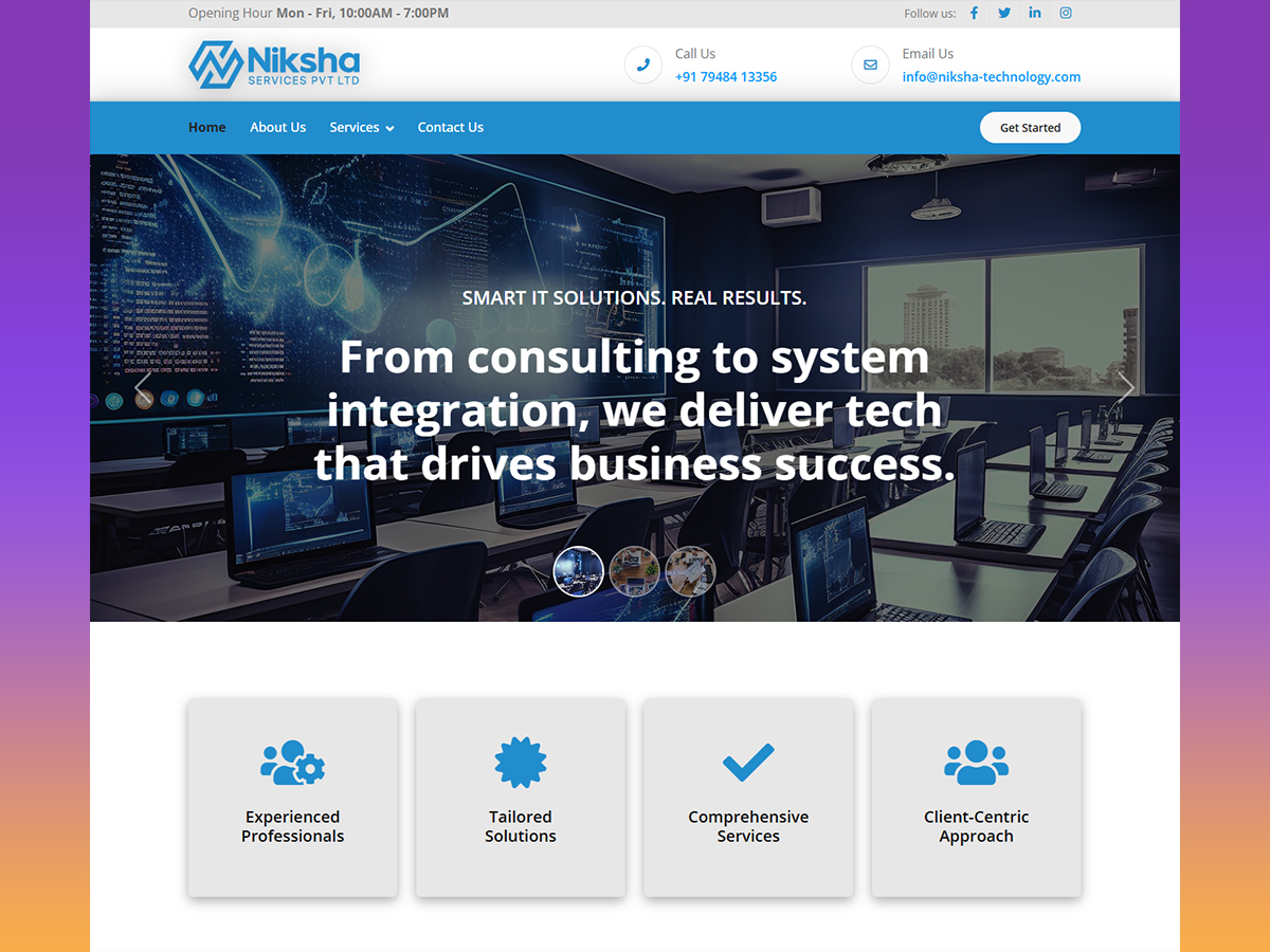 Niksha SPL corporate website project