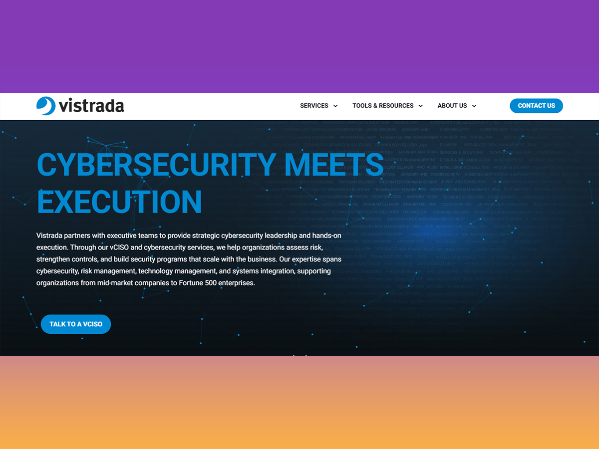 Vistrada training platform website project
